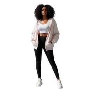 SKIMS Petal Cotton Fleece Classic Full Zip Hoodie - Women’s Size 4XL NWOT Pink